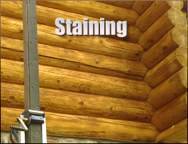  Rogers, Ohio Log Home Staining